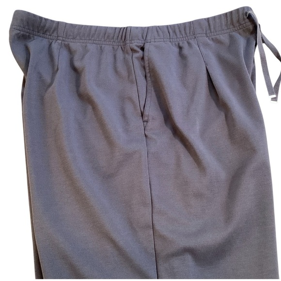 J. Jill Stretch Knit Pull On Straight Leg Pleat Pants, Slate Blue Large 236221 - Picture 6 of 12